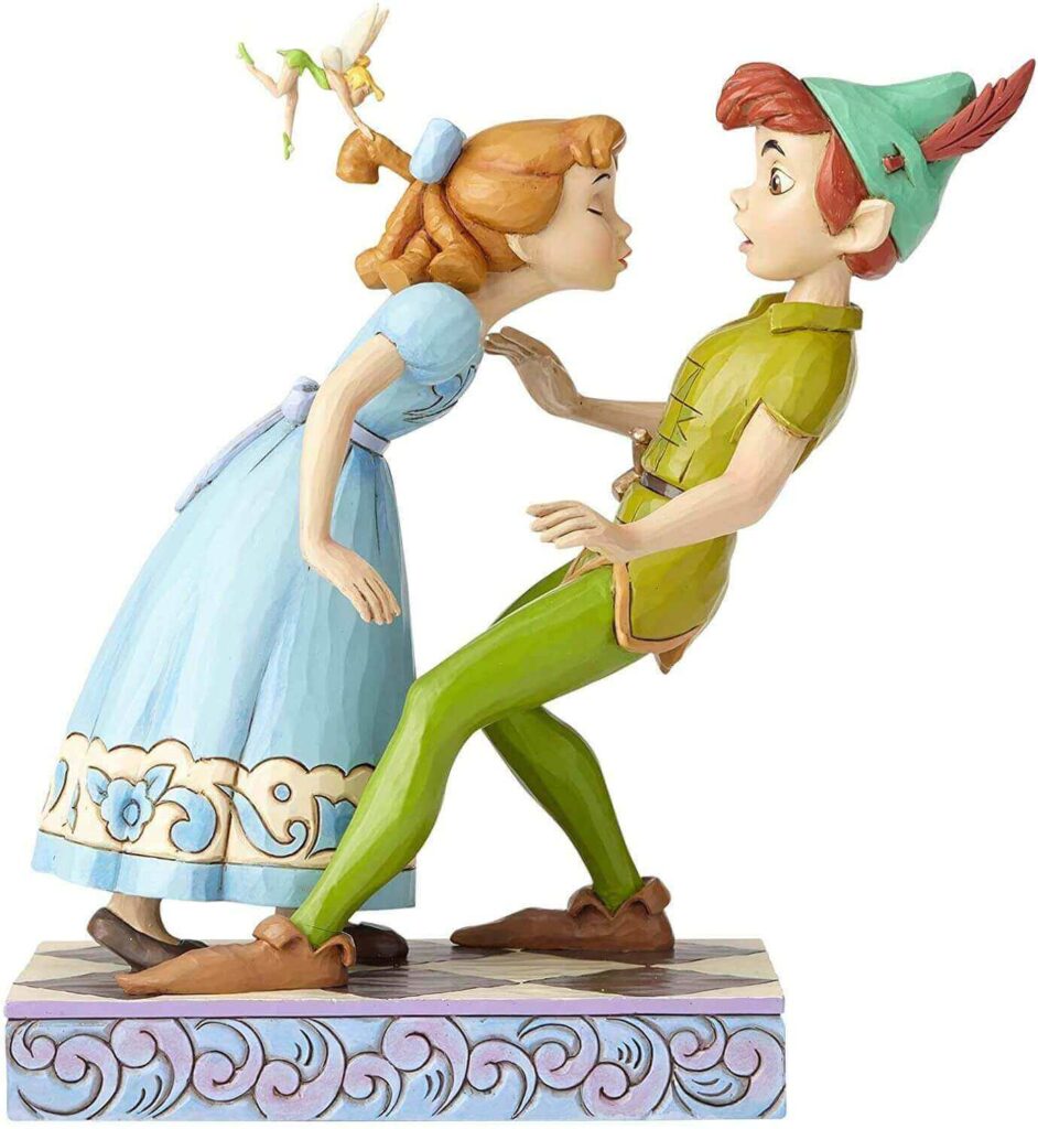 Disney Traditions, Figura de Peter Pan y Wendy Un Beso Inesperado, Enesco. Personajes Disney.