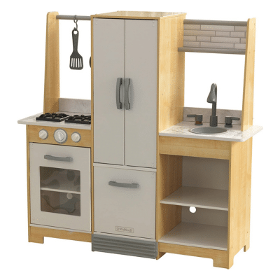 KidKraft 53423 Cocina de juguete Modern-Day de madera para niños con EZ Kraft Assembly™ con accesorios de juego incluidos