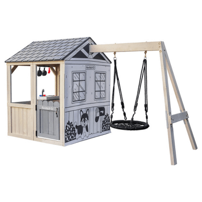 KidKraft-Savannah Swing Casa de Juegos de Madera para Exteriores con Columpio, Color, niños (P280169)