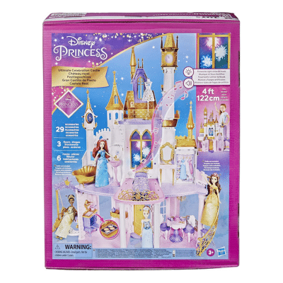 PROMOCIONAL 1 Disney Princess - Gran Castillo de Fiesta - Casa de muñecas con Muebles y Accesorios + Princess Muñeca de Rapunzel Royal S