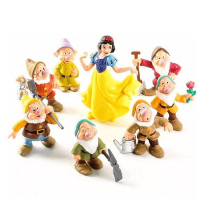 TTHH 8 unids - Set película de Disney Blancanieves y los Siete enanitos Figura de acción, Princesa de la Nieve Bonita colección de muñecas